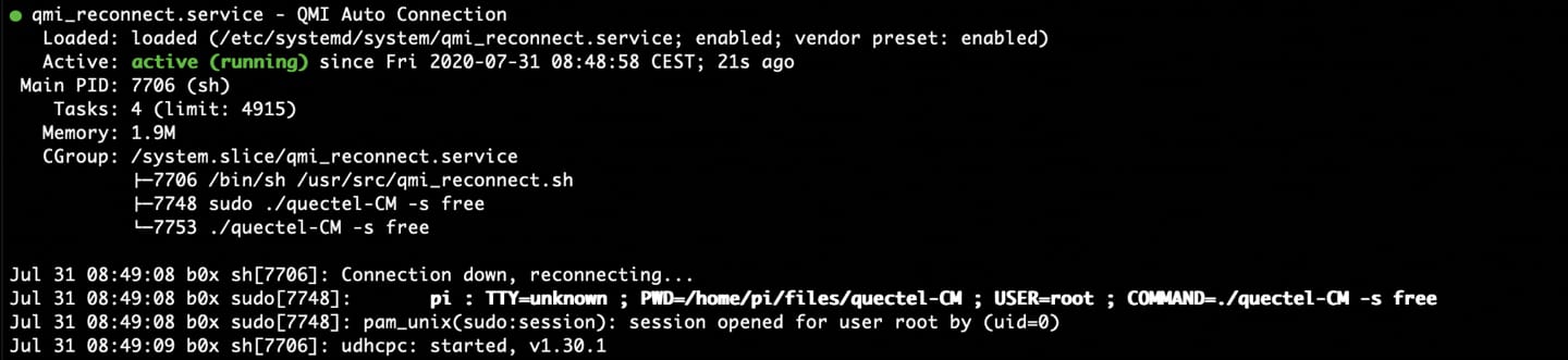 lte base hat quectel service