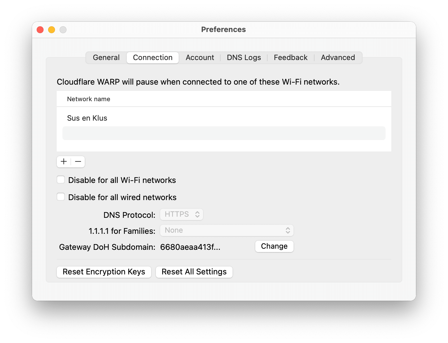 Automatically connect to WARP