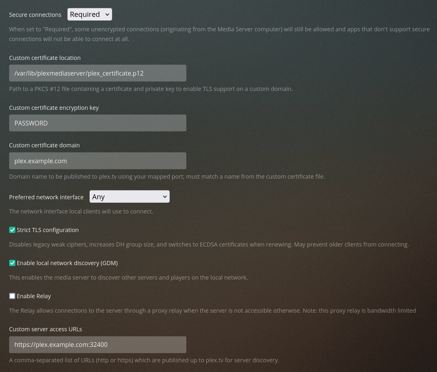 Use the Let’s Encrypt Certificate in Plex
